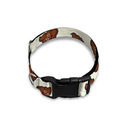 Happy Poop Pattern Print Dog Collar