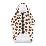 Happy Poop Pattern Print Dog Zip Up Hoodie