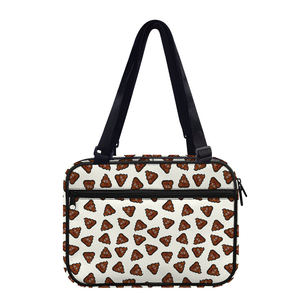 Happy Poop Pattern Print Double Strap Bible Bag