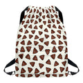 Happy Poop Pattern Print Drawstring Backpack