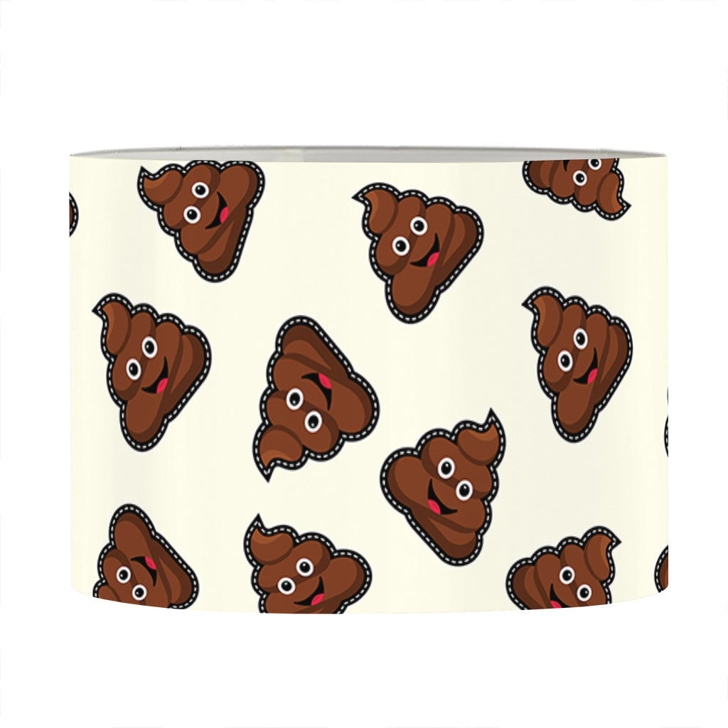 Happy Poop Pattern Print Drum Lamp Shade
