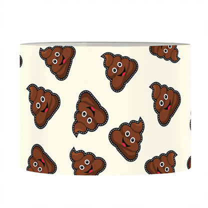 Happy Poop Pattern Print Drum Lamp Shade