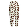 Happy Poop Pattern Print Fleece Lined Knit Pants