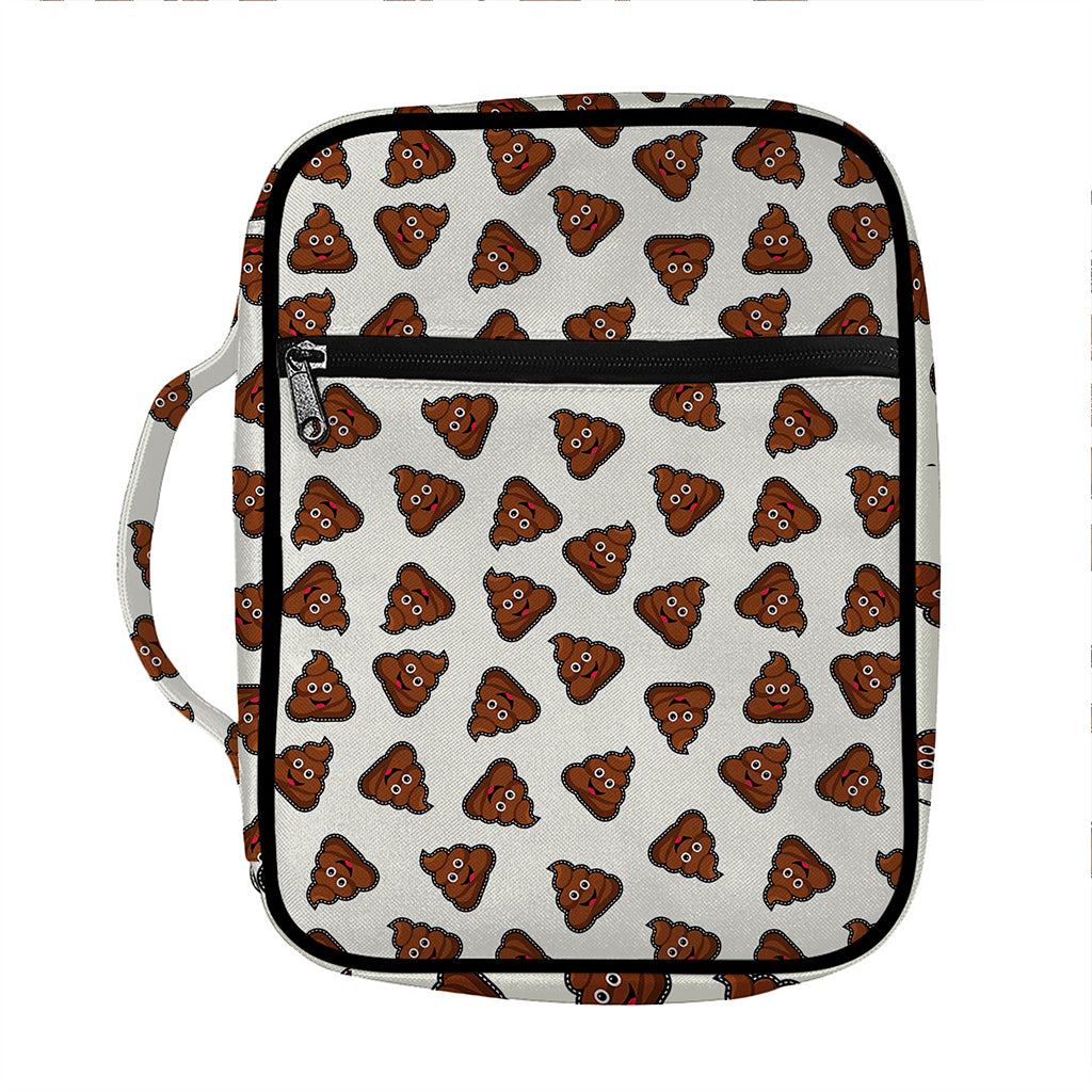 Happy Poop Pattern Print Front Pocket Bible Bag