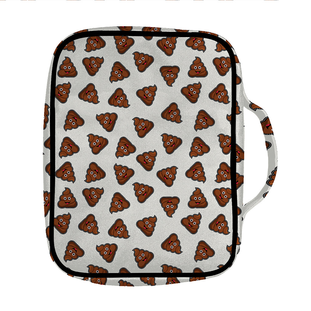 Happy Poop Pattern Print Front Pocket Bible Bag