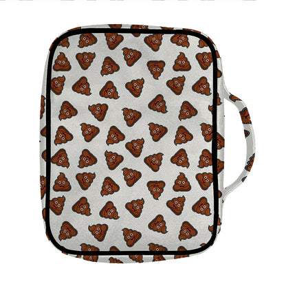 Happy Poop Pattern Print Front Pocket Bible Bag