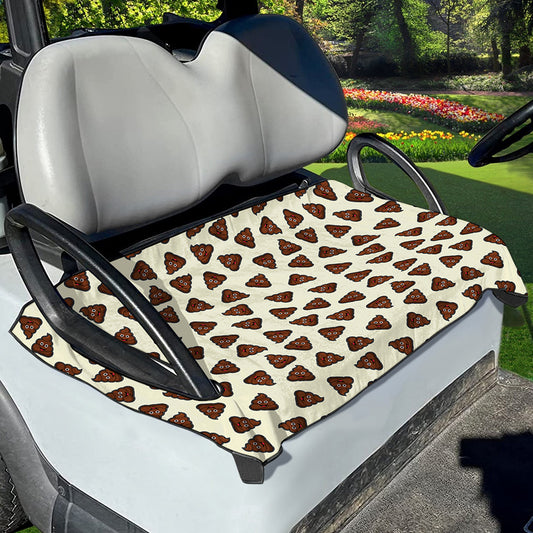 Happy Poop Pattern Print Golf Cart Seat Cover