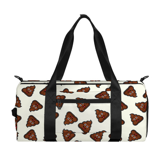 Happy Poop Pattern Print Gym Bag