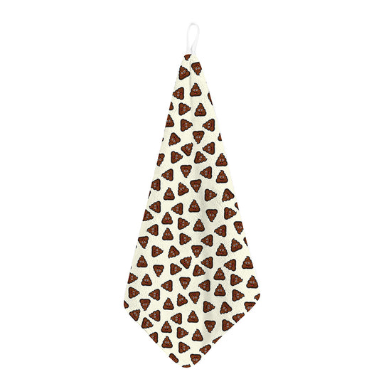 Happy Poop Pattern Print Hand Towel