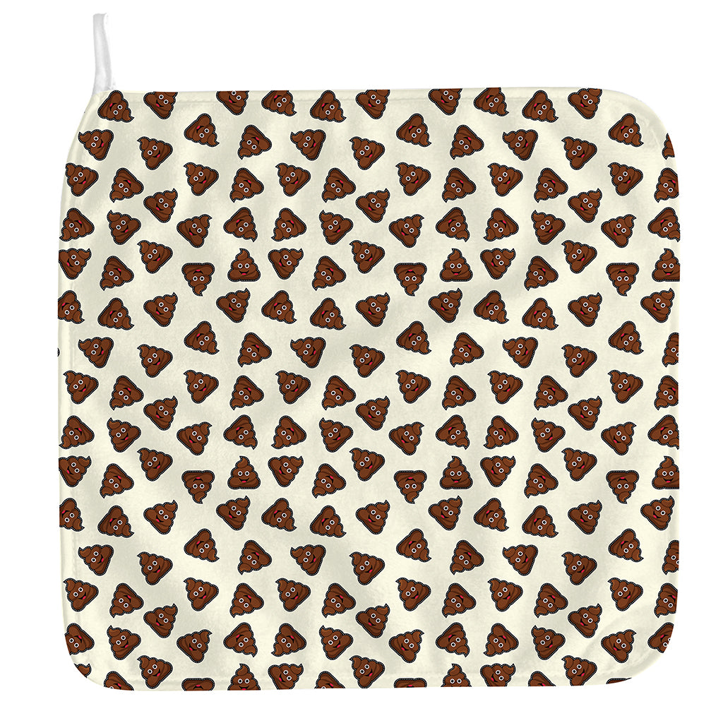 Happy Poop Pattern Print Hand Towel