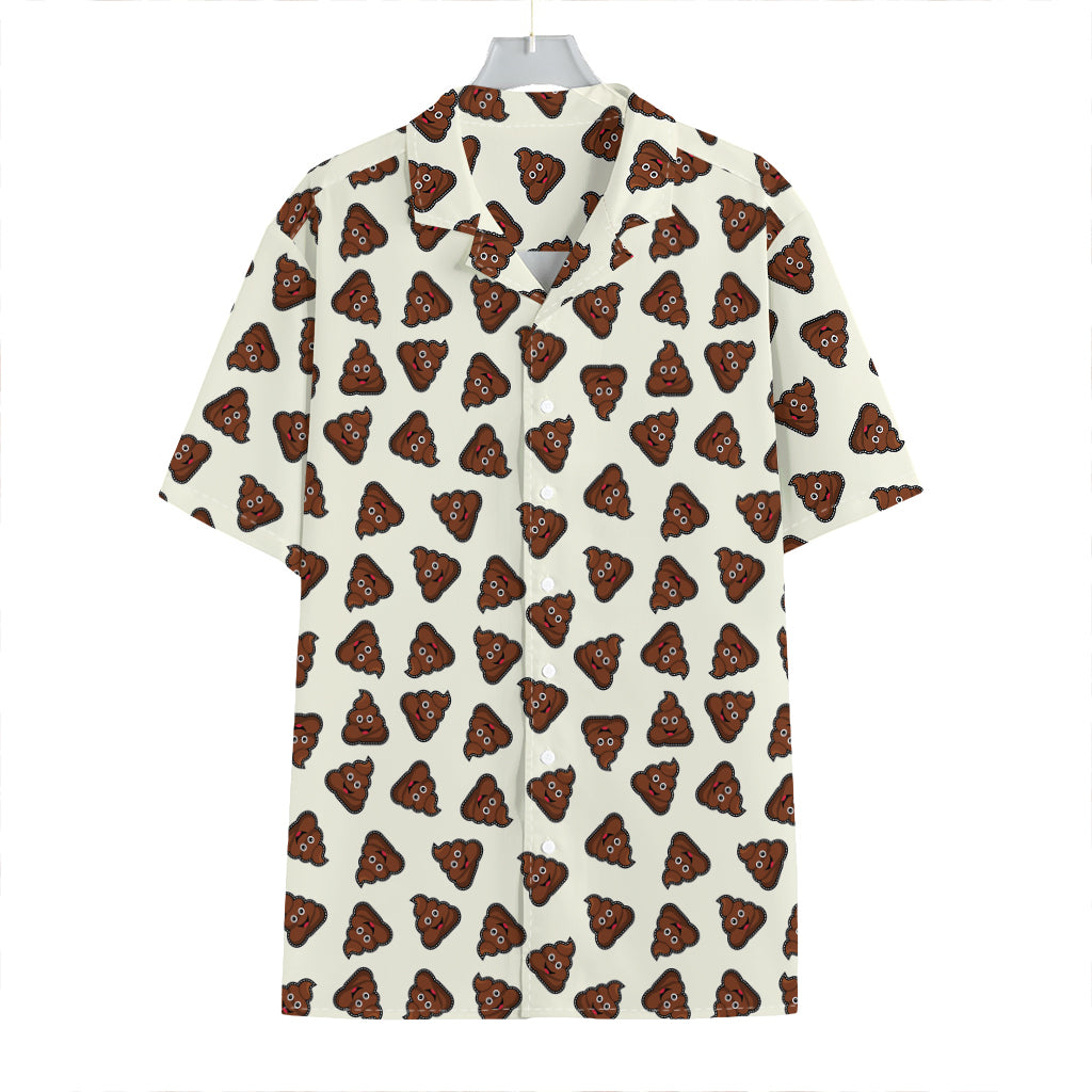 Happy Poop Pattern Print Hawaiian Shirt