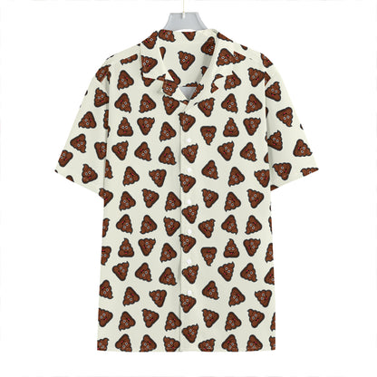 Happy Poop Pattern Print Hawaiian Shirt