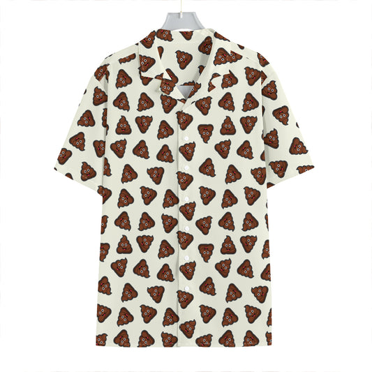 Happy Poop Pattern Print Hawaiian Shirt