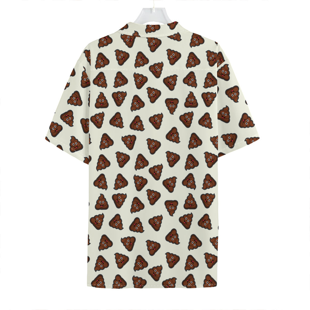 Happy Poop Pattern Print Hawaiian Shirt