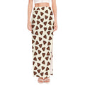 Happy Poop Pattern Print High Slit Maxi Skirt