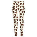 Happy Poop Pattern Print High-Waisted Pocket Leggings