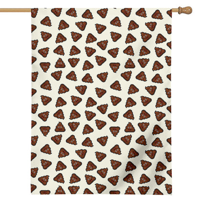 Happy Poop Pattern Print House Flag