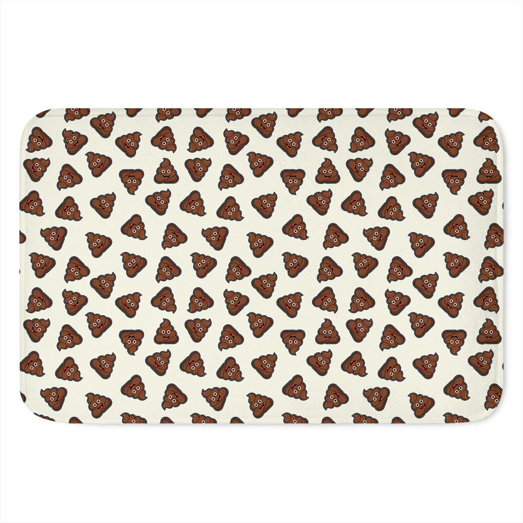 Happy Poop Pattern Print Indoor Door Mat