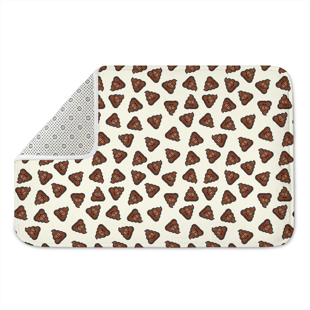 Happy Poop Pattern Print Indoor Door Mat