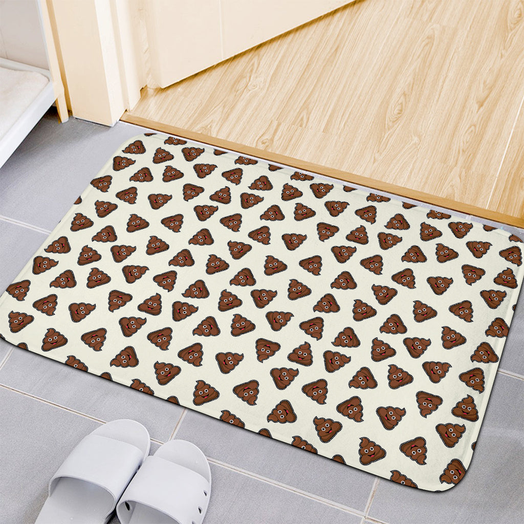 Happy Poop Pattern Print Indoor Door Mat