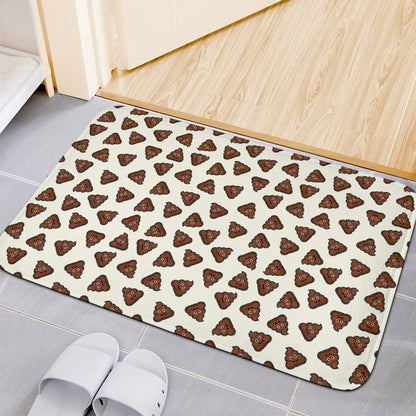 Happy Poop Pattern Print Indoor Door Mat