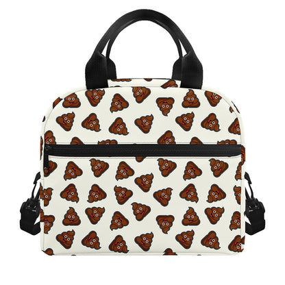 Happy Poop Pattern Print Insulated Lunch Bag
