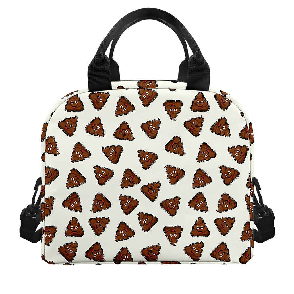 Happy Poop Pattern Print Insulated Lunch Bag
