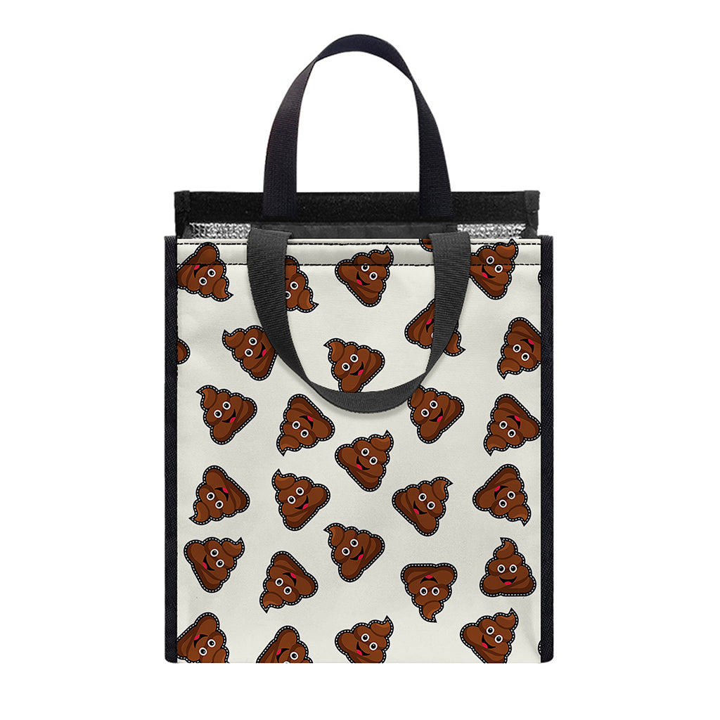 Happy Poop Pattern Print Insulated Lunch Tote