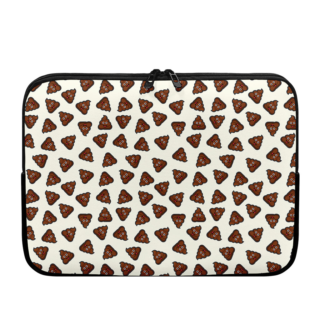 Happy Poop Pattern Print Laptop Sleeve