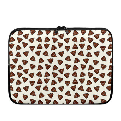 Happy Poop Pattern Print Laptop Sleeve