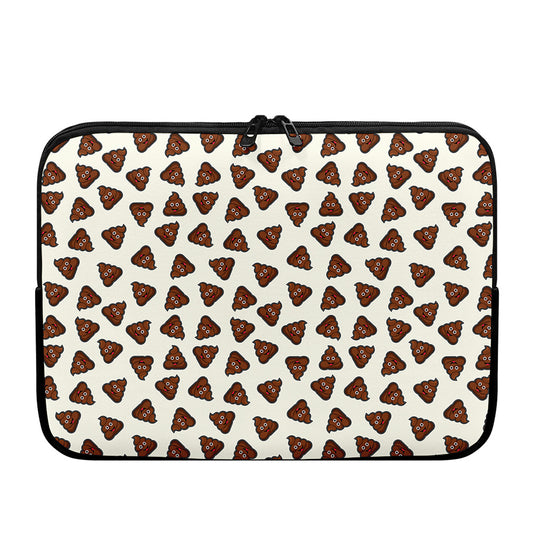 Happy Poop Pattern Print Laptop Sleeve