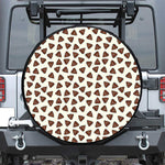 Happy Poop Pattern Print Leather Spare Tire Cover