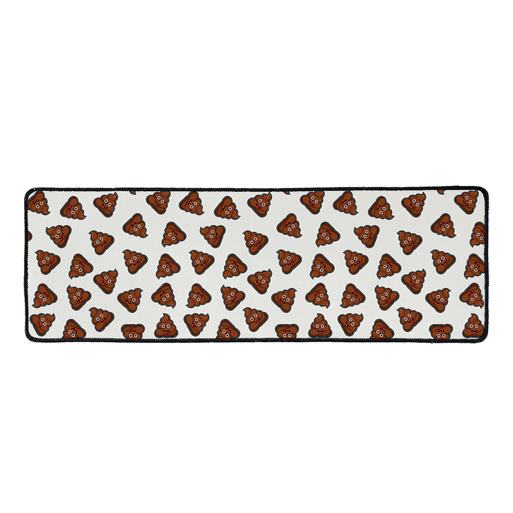 Happy Poop Pattern Print Long Kitchen Mat