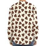 Happy Poop Pattern Print Long Sleeve Baseball Jersey
