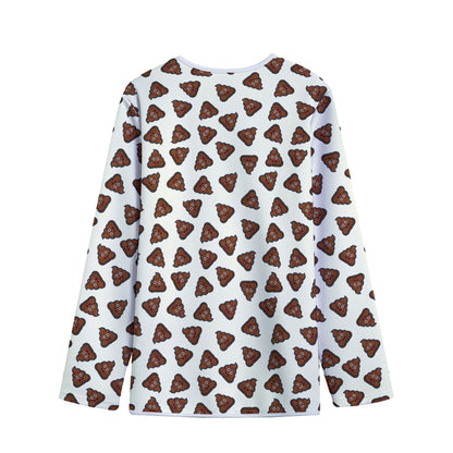 Happy Poop Pattern Print Long Sleeve Short Coat