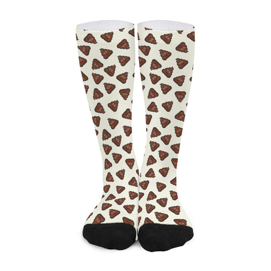 Happy Poop Pattern Print Long Socks