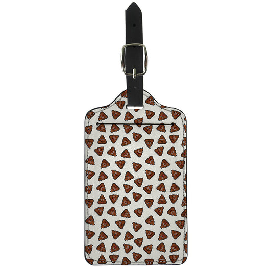 Happy Poop Pattern Print Luggage Tag