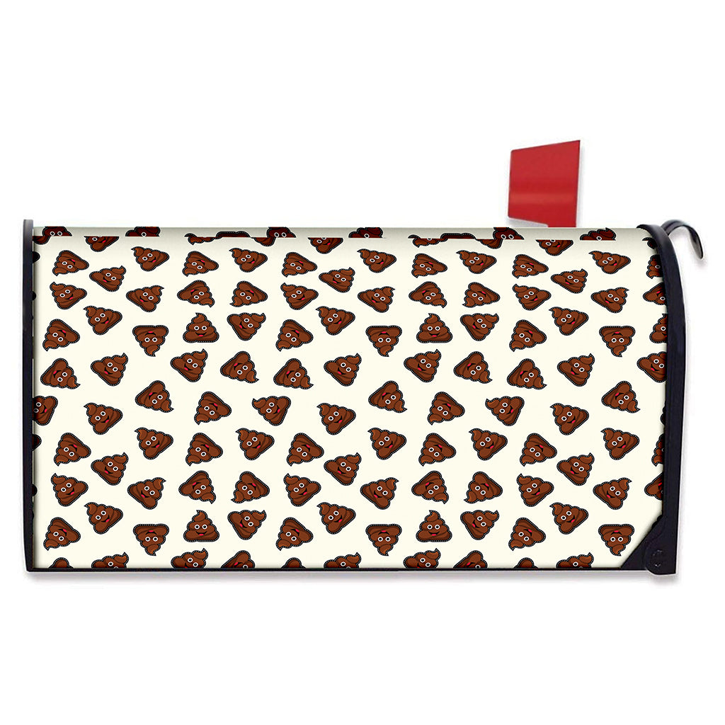 Happy Poop Pattern Print Mailbox Cover