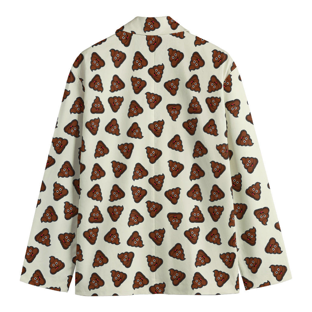 Happy Poop Pattern Print Men's Blazer