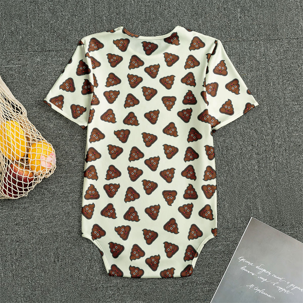 Happy Poop Pattern Print Men's Bodysuit