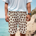 Happy Poop Pattern Print Men's Cargo Shorts