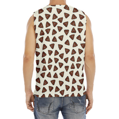 Happy Poop Pattern Print Men's Fitness Tank Top
