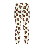 Happy Poop Pattern Print Men's leggings