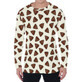 Happy Poop Pattern Print Men's Long Sleeve T-Shirt