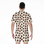 Happy Poop Pattern Print Men's Rompers