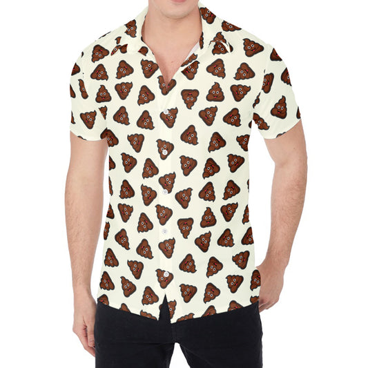 Happy Poop Pattern Print Men's Shirt