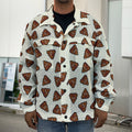 Happy Poop Pattern Print Men's Shirt Jacket