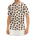Happy Poop Pattern Print Men's Short Sleeve Rash Guard