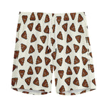 Happy Poop Pattern Print Men's Sports Shorts