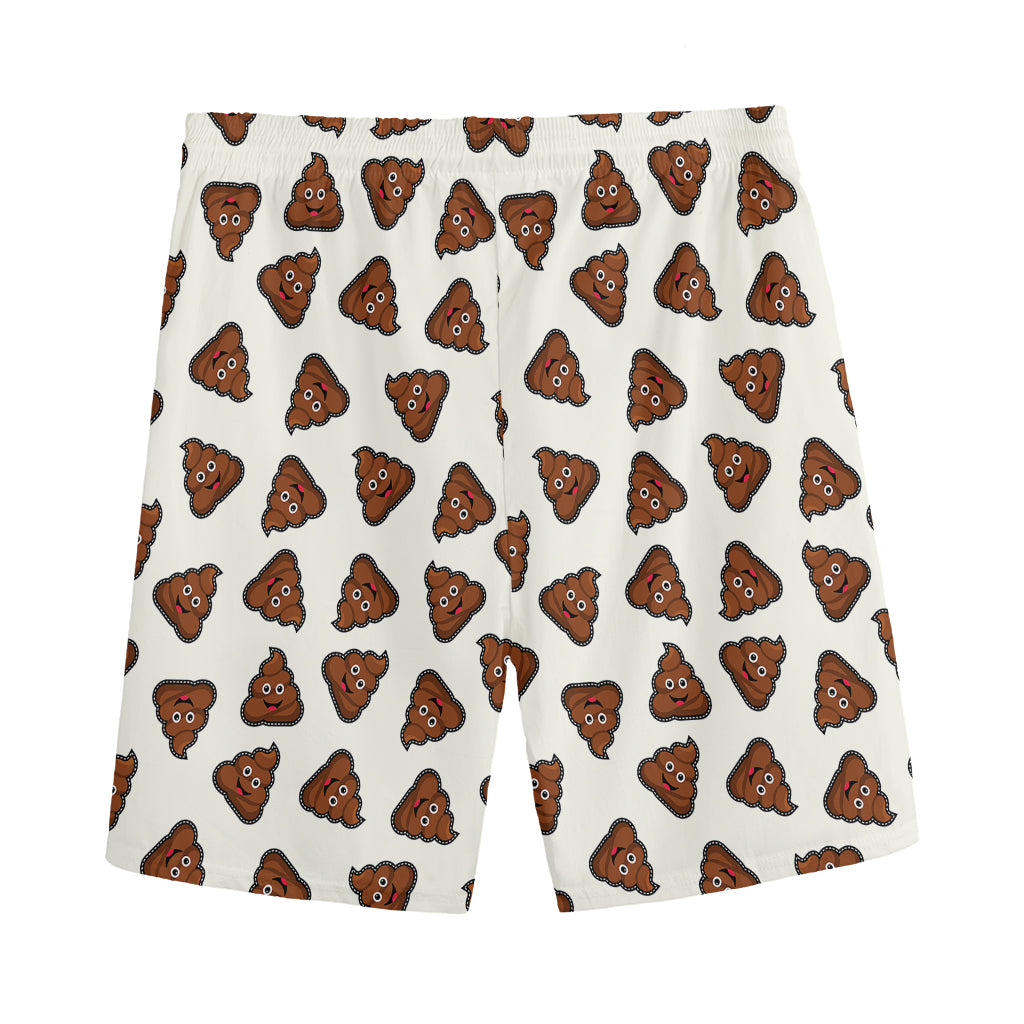 Happy Poop Pattern Print Men's Sports Shorts
